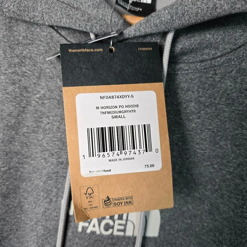 The North Face Mens Size Small Horizon Pullover Hoodie Heathered Gray